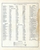 Table of Contents 003, Indiana State Atlas 1876